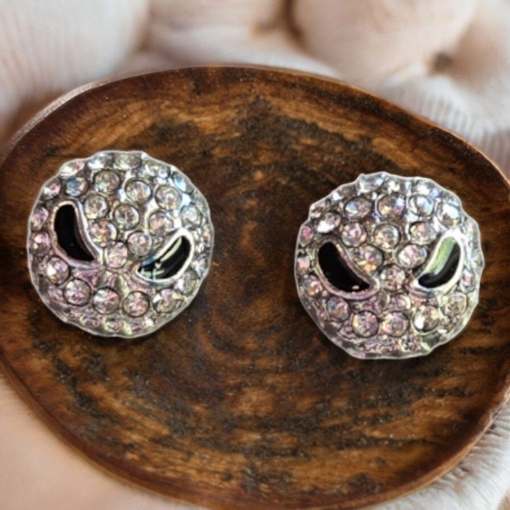 Jack Skellington Rhinestone Earrings The Nightmare before Christmas Creepy Eyes
